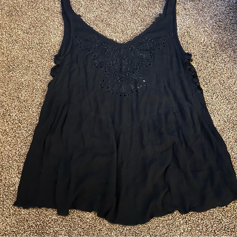 Free People Embroidered Tunic Top/ Mini Dress